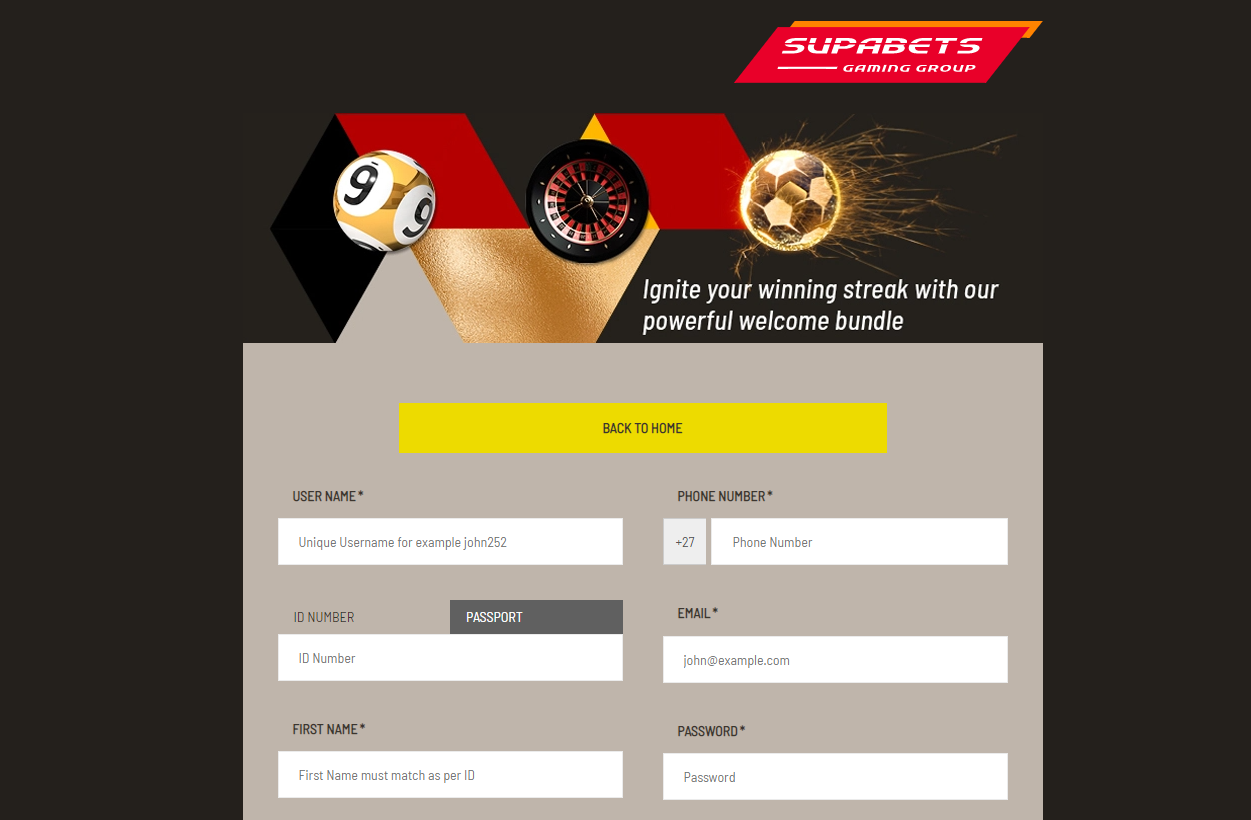 Supabets Sign Up